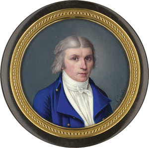 Los 6811 - Gautier, Jean-Rodolphe - Bildnis eines jungen Mannes in blauer Jacke mit weißer Weste und geknoteter Halsbinde. - 0 - thumb
