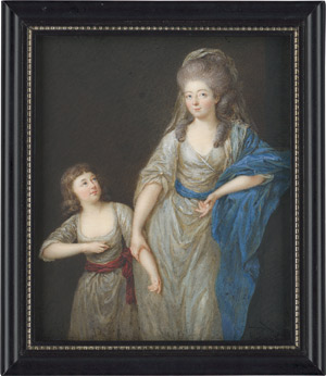 Los 6821 - Graff, Anton - nach - Doppelbildnis der Gräfin Amalie Auguste vom Loss (1743-1815) mit ihrer Tochter Auguste Karoline (1769-1835). - 0 - thumb