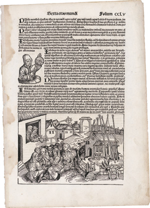 Los 1026 - Schedel, Hartmann - Umfangreiches Fragment mit der Schöpfungsgeschichte aus dem  "Liber chronicarum" - 1 - thumb