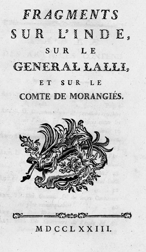 Lot 2159, Auction  123, Voltaire, François Marie Arouet de, Fragments sur l'Inde