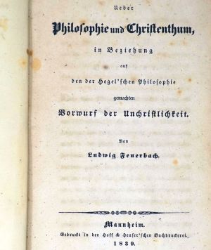 Lot 2178, Auction  123, Feuerbach, Ludwig, Sammelband mit 4 Schriften