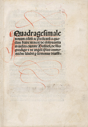 Los 2474 - Meder, Johannes - Quadragesimale de filio prodigo. Erste  illustrierte Ausgabe  - 1 - thumb