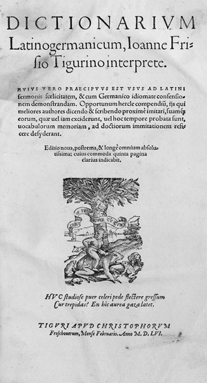 Lot 2529, Auction  123, Frisius, Johannes, Dictionarium latinogermanicum