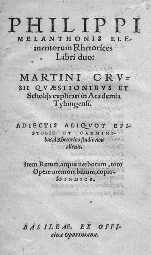 Lot 2558, Auction  123, Melanchthon, Philipp, Elementorum rhetorices libri duo