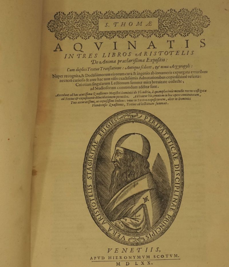 Lot 2483, Auction  123, Thomas von Aquin und Aristoteles, In tres libros Aristotelis 