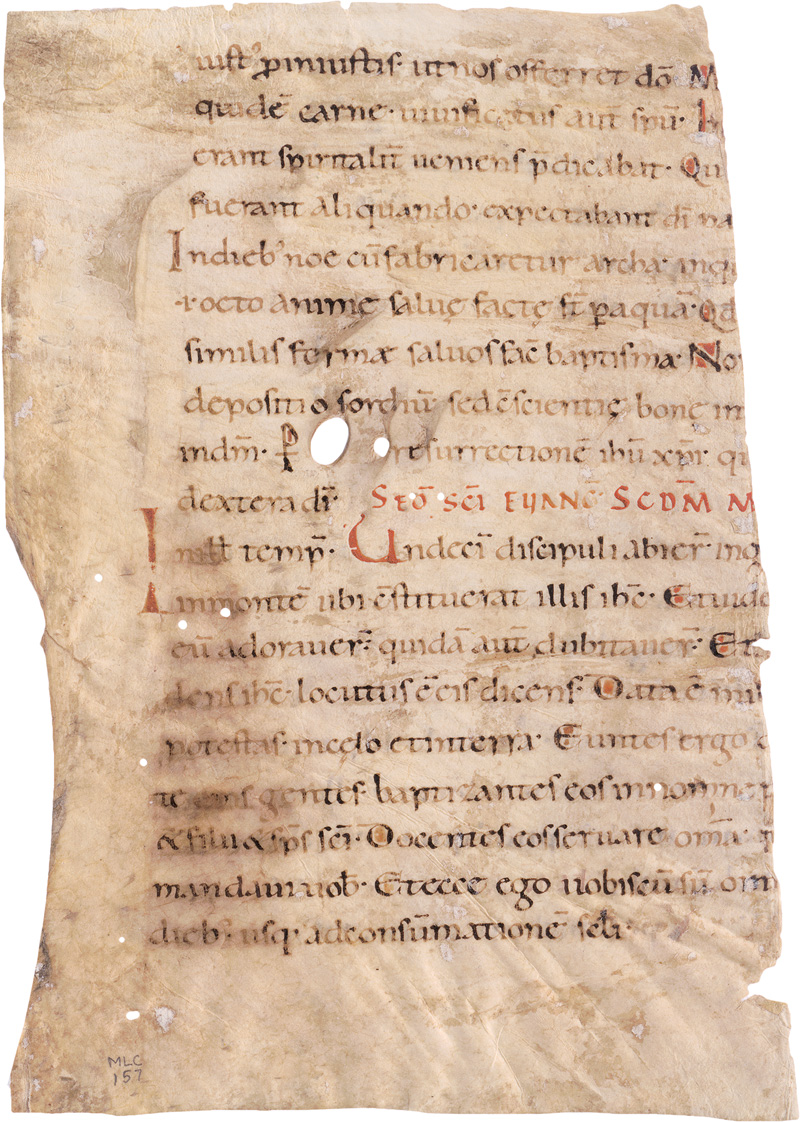 Lot 2804, Auction  123, Lectionarium, mit Textstellen aus dem Petrusbrief, aus Matthäus und Johannes