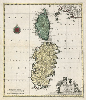 Lot 50, Auction  101, Sardinien und Korsika (Lotter), Mappa ... Sardiniae ac Corsicae