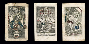 Lot 195, Auction  101, Heiligen- u. Andachtsbilder, hinterlegte Kupferstiche