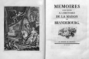 Lot 534, Auction  101, Friedrich der Große, Memoires pour servir a l'histoire de la maison de Brandebourg.