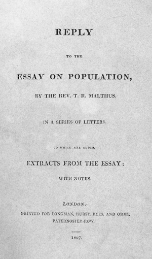 Lot 998, Auction  101, Hazlitt, William, Reply to the Essay on Population
