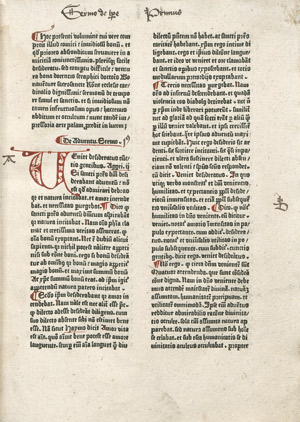 Lot 1241, Auction  101, Pseudo-Bonaventura., Sermone de tempore Zwolle, (Peter van Os), 1479.