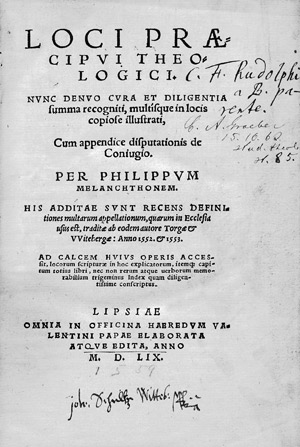Lot 1329, Auction  101, Melanchthon, Philipp, Loci praecipui theologici