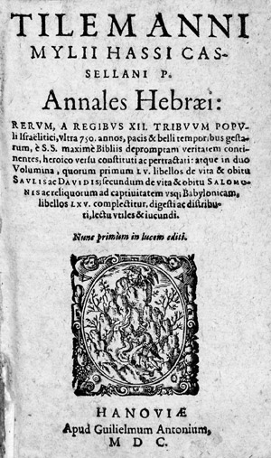 Lot 1331, Auction  101, Mylius, Tilemann, Annales Hebraei