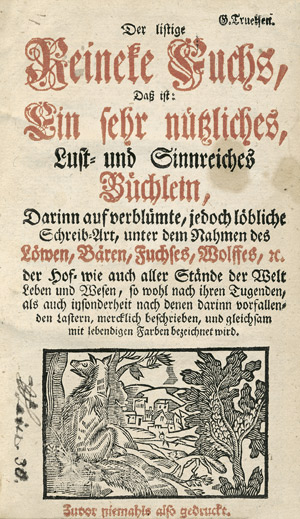 Lot 2151, Auction  101, Reineke Fuchs, Der listige Reineke Fuchs. Volksbuch 