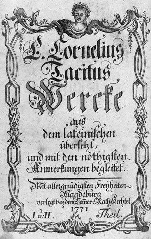 Lot 2218, Auction  101, Tacitus, Publius Cornelius, Wercke aus dem lateinischen übersetzt