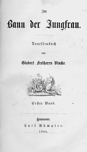 Lot 2249, Auction  101, Vincke, Gisbert Freiherr, Im Bann der Jungfrau