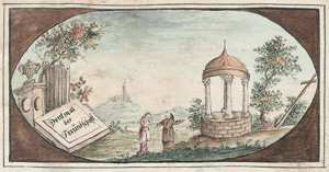 Lot 2312, Auction  101, Regensburger Stammbuch, 150 Bl. mit ca. 40 Einträgen, 2 Aquarellen. Regensburg 1795-96.