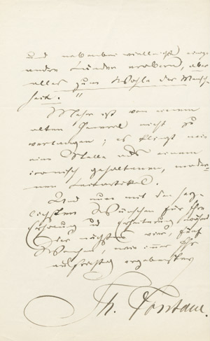 Lot 2524, Auction  101, Fontane, Theodor, Brief 1877 an Hermann Kletke