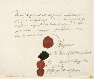 Lot 2537, Auction  101, Goethe, Johann Wolfgang von, Signierter Vertrag 1773 in Frankfurt