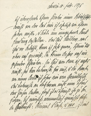 Lot 2642, Auction  101, Bismarck, Otto Fürst von, Eigenhänd. Brief 1875 mit Umschlag