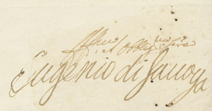 Lot 2647, Auction  101, Eugen, Prinz von Savoyen, Brief 1725