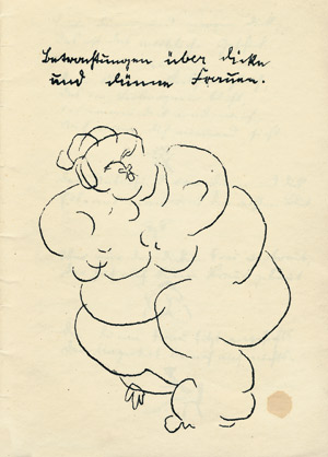 Lot 3608, Auction  101, Ringelnatz, Joachim, Betrachtungen über dicke und dünne Frauen