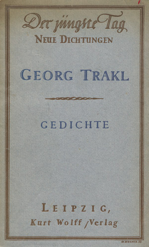Lot 3744, Auction  101, Trakl, Georg, Gedichte