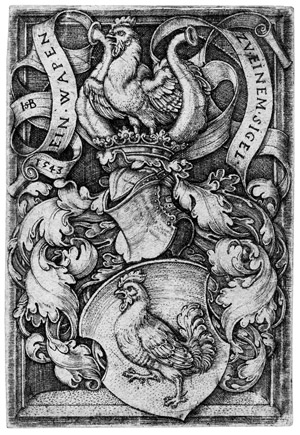 Lot 5015, Auction  101, Beham, Hans Sebald, Das Wappen mit dem Hahn