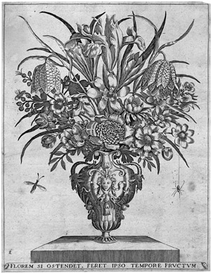 Lot 5146, Auction  101, Italienisch, 1615. Drei Blumenbouquets in grotesken Vasen
