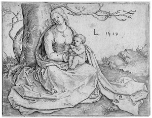 Lot 5158, Auction  101, Leyden, Lucas van, Die Jungfrau mit dem Kind unter einem Baum sitzend