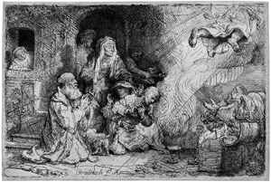 Lot 5213, Auction  101, Rembrandt Harmensz. van Rijn, Der Engel vor der Familie des Tobias verschwindend