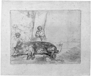 Lot 5233, Auction  101, Rembrandt Harmensz. van Rijn, Das schlafende Schwein