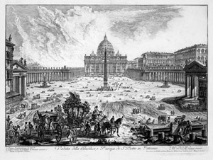 Lot 5399, Auction  101, Piranesi, Giovanni Battista, Veduta della Basilica e Piazza de S. Pietro in Vaticano