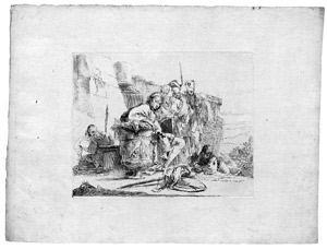 Lot 5429, Auction  101, Tiepolo, Giovanni Battista, Junger Mann bei einer Urne sitzend