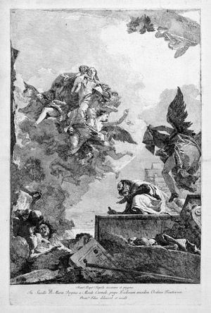 Lot 5432, Auction  101, Tiepolo, Giovanni Domenico, Die heilige Jungfrau erscheint dem hl. Simon Stock