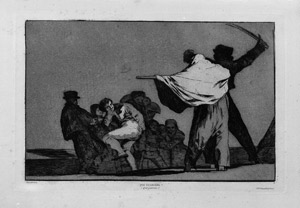 Lot 5638, Auction  101, Goya, Francisco de, Disparate Conocido (Que Guerrero!)