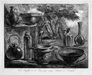 Lot 5720, Auction  101, Piranesi, Francesco, Vases d'agrilles et de verre pour usages ordinaires à Pompeïa