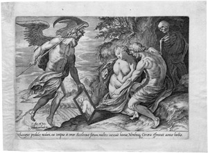 Lot 5828, Auction  101, Wierix, Hieronymus, Der Tod und die beiden Liebenden