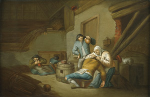 Lot 6036, Auction  101, Niederländisch, Um 1780. Beim Dorfarzt; Das Lausen.