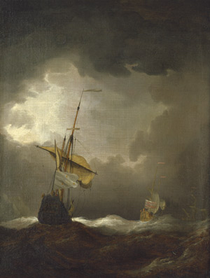 Lot 6058, Auction  101, Hagen, Joris Cornelisz. van der, Segelschiffe in schwerer See