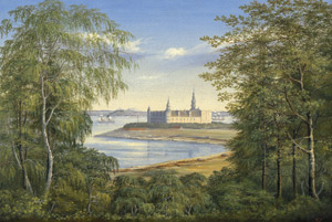 Lot 6095, Auction  101, Dänisch, 1859. Ansicht von Schloss Kronborg am Helsingör
