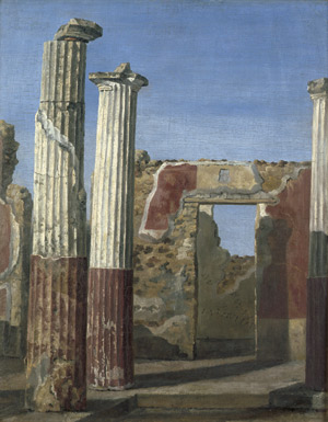 Lot 6119, Auction  101, Dänisch, um 1850. Ansicht einer Tempelanlage in Pompeji