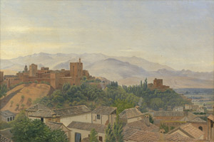 Lot 6124, Auction  101, Dänisch, 1860. Ansicht der Alhambra von El Albayzín aus