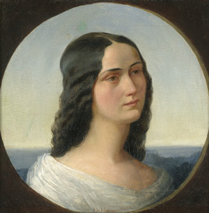 Lot 6144, Auction  101, Hummel, Fritz, Bildnis einer jungen Frau vor einer Landschaft
