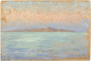 Lot 6182, Auction  101, Crépy, Léon-Gérard, Sonnenuntergang vor der Meeresbucht am Cap St. Vincent.