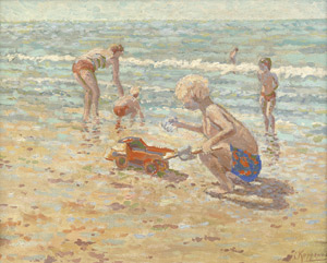 Lot 6226, Auction  101, Koppenol, Cornelis, Spielende Kinder am Strand