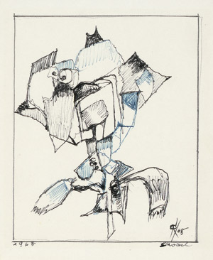 Lot 7060, Auction  101, Cavael, Rolf, Abstrakte Komposition