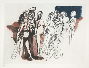 Lot 7151, Auction  101, Guttuso, Renato, Gruppe weiblicher Akte.