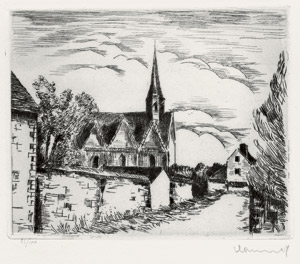Lot 7413, Auction  101, Vlaminck, Maurice de, L'Eglise de Beauche