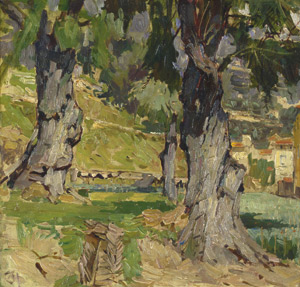 Lot 8253, Auction  101, Moll, Carl, Landschaft mit Bäumen